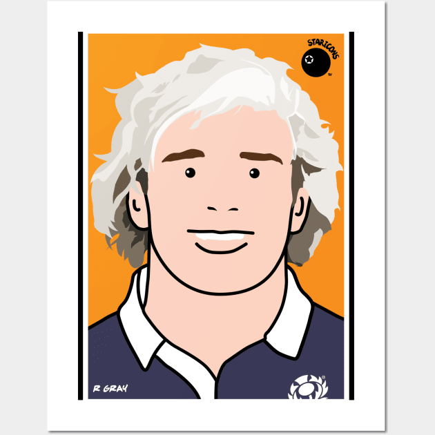 Richie Gray, Scotland rugby union player Wall Art by stariconsrugby